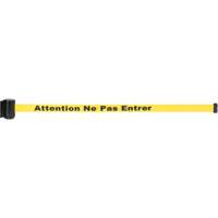Wall Mount Barrier with Magnetic Tape, Steel, Screw Mount, 7', Yellow Tape Seaboard Timber Mart