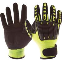 Back Tracker Impact Gloves with Back of Hand Protection, Small, Nitrile Palm, Hook & Loop Cuff Seaboard Timber Mart