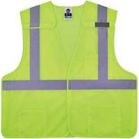 Gilet de s&eacute;curit&eacute; en maille GloWear 8217BA, Jaune lime haute visibilit&eacute;, Moyen/Petit, Polyester Seaboard Timber Mart