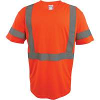 Chemise de s&eacute;curit&eacute; &agrave; manches courtes, Polyester, 2T-Grand, Orange haute visibilit&eacute; Seaboard Timber Mart