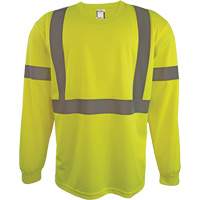 Chemise de s&eacute;curit&eacute; &agrave; manches longues, Polyester, 2T-Grand, Jaune lime haute visibilit&eacute; Seaboard Timber Mart