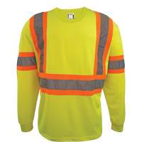 Chemise de s&eacute;curit&eacute; &agrave; manches longues, Polyester, 2T-Grand, Jaune lime haute visibilit&eacute; Seaboard Timber Mart
