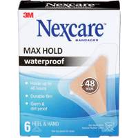 Nexcare Max-Hold Waterproof Bandages, Hand/Heel, 3-1/2", Plastic, Sterile Seaboard Timber Mart