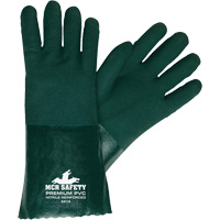 Chemical Resistant Gloves, Size Large, 14" L, PVC, Jersey Inner Lining Seaboard Timber Mart