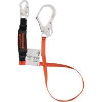 Titan Shock-Absorbing Lanyard, 6', Locking Rebar Hook Center, Locking Snap Hook Leg Ends, Polyester Seaboard Timber Mart