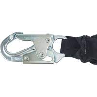 Miller&reg; HP Shock-Absorbing Lanyard, 4', Locking Rebar Hook Center, Locking Snap Hook Leg Ends, Polyester Seaboard Timber Mart