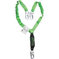 Miller&reg; StretchStop&reg; Shock-Absorbing Lanyard, 6', Locking Snap Hook Center, Locking Snap Hook Leg Ends, Polyester Seaboard Timber Mart