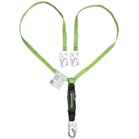 Miller&reg; HP Shock-Absorbing Lanyard, 4', Locking Snap Hook Center, Locking Snap Hook Leg Ends, Polyester Seaboard Timber Mart