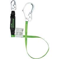 Miller&reg; HP Shock-Absorbing Lanyard, 6', Scaffold Hook Center, Locking Snap Hook Leg Ends, Polyester Seaboard Timber Mart