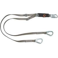 V-Series Tie-Back Lanyard, 6', Carabiner Center, Snap Hook Leg Ends, Nylon Seaboard Timber Mart