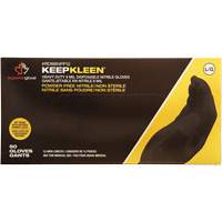 Gants jetables KeepKleen, Petit, Nitrile, 8 mils, Sans poudre, Noir Seaboard Timber Mart