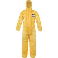 ChemMax&reg; 1 Coveralls, Polyethylene/Polypropylene, 4X-Large, Yellow Seaboard Timber Mart