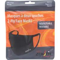 2-Ply Reusable Face Masks, Polyester, Black Seaboard Timber Mart