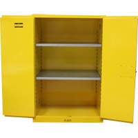 Flammable Storage Cabinet, 90 Gal., 2 Door, 43" W x 66" H x 34" D Seaboard Timber Mart