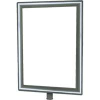 Heavy-Duty Vertical Sign Holder for Classic Posts, Polished Chrome Seaboard Timber Mart