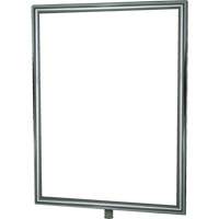 Heavy-Duty Vertical Sign Holder for Classic Posts, Polished Chrome Seaboard Timber Mart