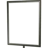 Heavy-Duty Vertical Sign Holder for Classic Posts, Satin Chrome Seaboard Timber Mart