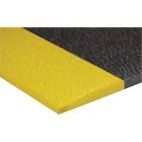 Tapis antifatigue Airsoft, Rugueux, 3' x 5' x 3/8", Noir/Jaune, &eacute;ponge en PVC Seaboard Timber Mart