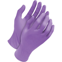 Deny Tripolymer Disposable Gloves, Large, Latex/Neoprene/Nitrile, 6-mil, Powder-Free, Purple Seaboard Timber Mart