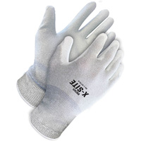 X-Site Anti-Static Coated Gloves, 8, Polyurethane Coating, 15 Gauge, Nylon/Copper Shell Seaboard Timber Mart