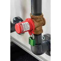 Housse de s&eacute;curit&eacute; pour fontaine et dispositif de cadenassage pour robinet &agrave; tournant, Ensemble Vanne/Robinet &agrave; eau Seaboard Timber Mart
