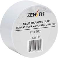Aisle Marking Tape, 2" x 108', PVC, White Seaboard Timber Mart