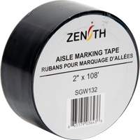Aisle Marking Tape, 2" x 108', PVC, Black Seaboard Timber Mart