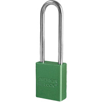 Cadenas de s&eacute;curit&eacute; American Lock, Vert, Cl&eacute;s diff&eacute;rentes, Aluminium, Largeur de 1-1/2" Seaboard Timber Mart