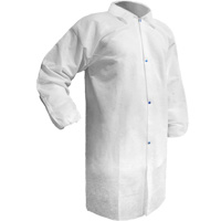 Care Lab Coat, Polypropylene, White, Small Seaboard Timber Mart