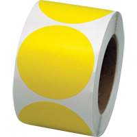 Coloured Marking Dots, Circle, 3" L x 3" W, Yellow, Vinyl Seaboard Timber Mart