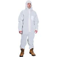 Hooded Coveralls, Medium, White, SMS Seaboard Timber Mart