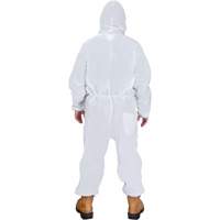 Hooded Coveralls, Medium, White, SMS Seaboard Timber Mart