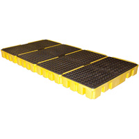 Palette &agrave; profil bas pour contr&ocirc;le des d&eacute;versements, Capacit&eacute; de d&eacute;versement 102 gal. US, 96" x 49" x 6,5" Seaboard Timber Mart