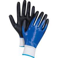 Black & Blue Coated Gloves, 2X-Large, Foam Nitrile Coating, 15 Gauge, Nylon Shell Seaboard Timber Mart