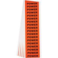 "Power" Conduit & Voltage Labels, 1/2" x 2-1/4", Cloth/Vinyl, English Seaboard Timber Mart