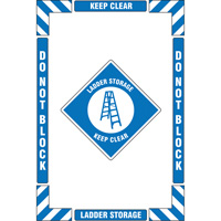 "Ladder Storage" Floor Marking Kit, Adhesive, English with Pictogram Seaboard Timber Mart