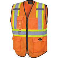 6958 Gilet de s&eacute;curit&eacute; &agrave; fermeture &eacute;clair avant, Orange haute visibilit&eacute;, Petit, Polyester Seaboard Timber Mart