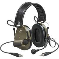 Casque VI NIB avec deux fils de sortie et rail arc Peltor ComTac, Style Bandeau, 23 dB Seaboard Timber Mart