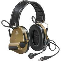 Casque VI NIB avec fils de sortie unique et rail arc Peltor ComTac, Style Bandeau, 23 dB Seaboard Timber Mart
