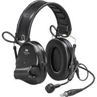 Casque VI NIB avec fils de sortie unique et rail arc Peltor ComTac, Style Bandeau, 23 dB Seaboard Timber Mart