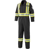 7702BK FR-Tech&reg; 88/12 FR Arc Rated Coveralls, Size 36, Black, 9.7 cal/cm² Seaboard Timber Mart