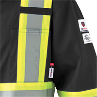 7702BK FR-Tech&reg; 88/12 FR Arc Rated Coveralls, Size 36, Black, 9.7 cal/cm² Seaboard Timber Mart