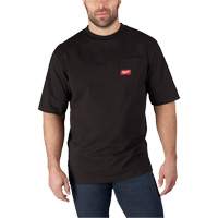 Heavy-Duty Pocket T-Shirt, Men's, Small, Black Seaboard Timber Mart