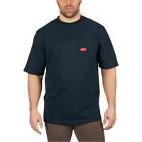 Heavy-Duty Pocket T-Shirt, Men's, Small, Blue Seaboard Timber Mart