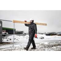 Salopette GridIron de longueur standard avec fermeture &agrave; glissi&egrave;re jusqu'&agrave; la cuisse, Hommes, Grand, Noir Seaboard Timber Mart