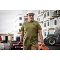 Hybrid Work Tee Shirt, Men's, Small, Green Seaboard Timber Mart