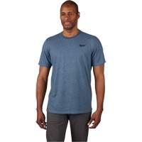Hybrid Work Tee Shirt, Men's, Small, Blue Seaboard Timber Mart