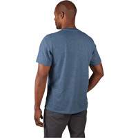 Hybrid Work Tee Shirt, Men's, Small, Blue Seaboard Timber Mart