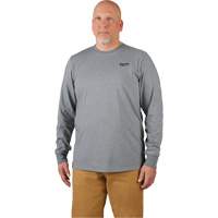 Hybrid Work Tee Shirt, Men's, Small, Grey Seaboard Timber Mart