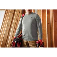Hybrid Work Tee Shirt, Men's, Small, Grey Seaboard Timber Mart